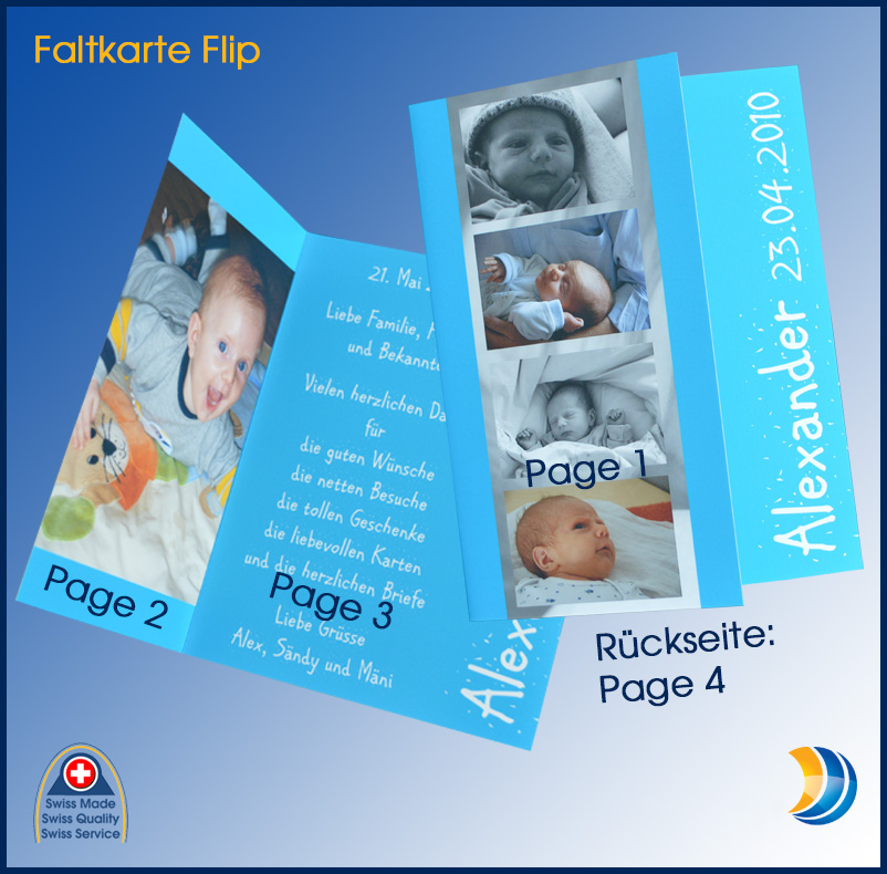 Fotokarte Faltkarte Hochformat Expert Foto