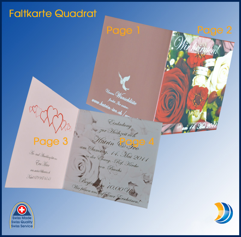 Fotokarte Quadrat Expert Foto